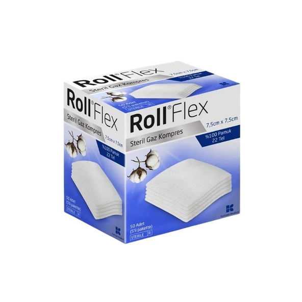 Roll Flex Gaz Kompress 7,5cm x 7,5cm 50'li ürün görseli