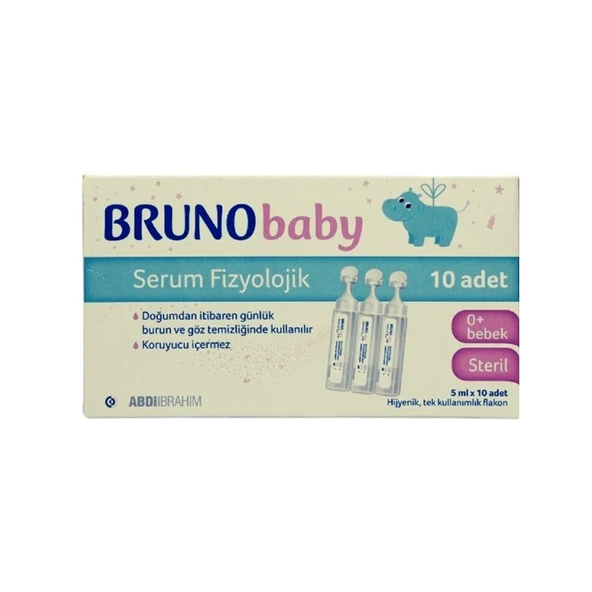 Bruno Baby Serum Fizyolojik 5 Ml X 10 Adet Tek Kullanımlık Flakon ürün görseli