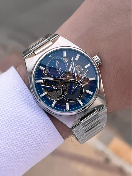 Daniel Klein Otomatik Ve Manuel Kurmalı Mehtap Ve Güneş Kadranlı 3 Atm Erkek Kol Saat FDK.14269.K5 - Resim 3