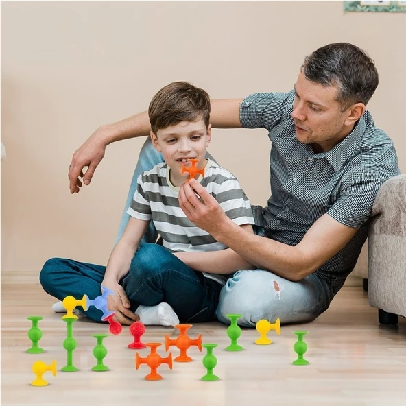 Think Master Luxury Vakum Molekül 25 Parça Yapı Taşları Fidget Duyusal Eğitici Oyuncak 1 Adet - Resim 4