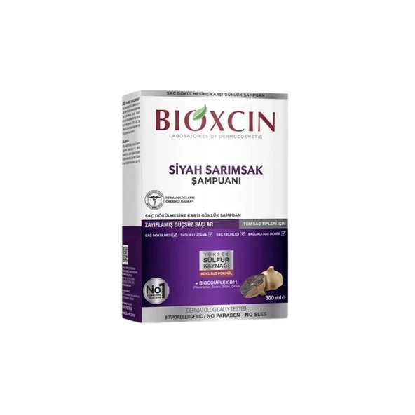 Saç Dökülmesine Karşı Günlük Siyah Sarımsak Şampuanı Tüm Saçlar İçin 300ml ürün görseli
