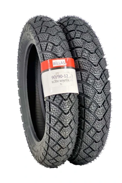 Billas TVS JÜPİTER 110/ 125 KIŞLIK LASTİK TAKIMI 90/90-12 DUBLEKS (TL)(TUBELESS) ürün görseli 1