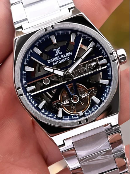 Daniel Klein Otomatik Mehtap Ve Güneş Kadranlı Bileklik Hediyeli 3 Atm Erkek Kol Saat FDK.14268.K4 - Resim 4