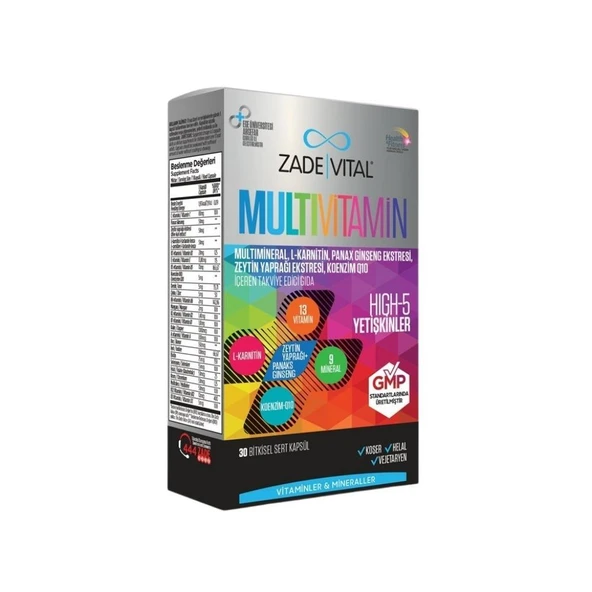 Multivitamin, Multimineral Ve Bitkisel Ekstreler İçeren Takviye Edici Gıda 30 Bitkisel Sert Kapsül ürün görseli