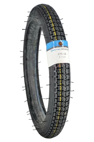 IRAN YASA TIRE&RUBBER MOTOSİKLET LASTİK 275-18 TT (TUBETYPE - İÇ LASTİKLİ TİP) ürün görseli 1