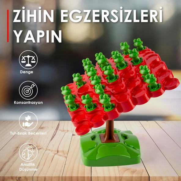 Think Master Kurbağa Denge Ebeveyn Çocuk Etkileşimi Oyunu Eğitici Oyuncak Kutu Oyunu - Resim 2