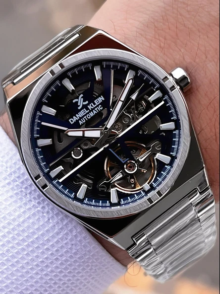 Daniel Klein Otomatik Mehtap Ve Güneş Kadranlı Bileklik Hediyeli 3 Atm Erkek Kol Saat FDK.14268.K4 - Resim 2