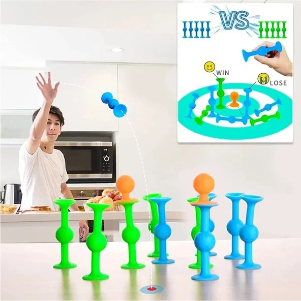 Think Master Thinkmastter Pop Dart Vakum Molekül Pop Dart Oyunu 10+2 Parça Popit Dart Oyunu Duyusal Eğitici Oyuncak ürün görseli