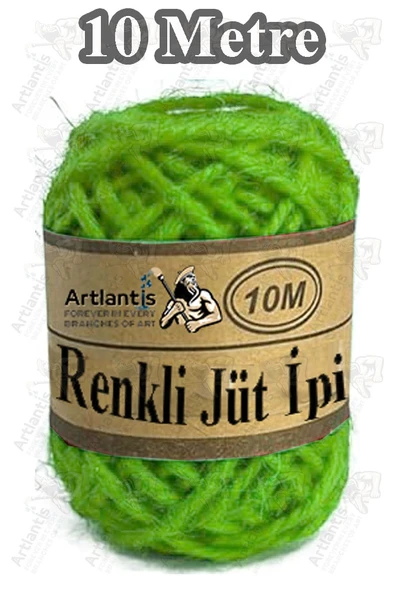 Renkli Jüt İpi 10 Metre 1 Paket Hasır İp Mumlu Kırnap İplik Kendir İp Doğal Renkli İp Hediye Süsleme - Resim 11