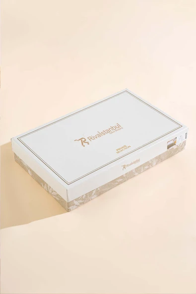 Noemi Gri Çift Kişilik %100 Pamuklu Nevresimli Yatak Örtüsü - 7 Parça Çeyiz Seti - Resim 7