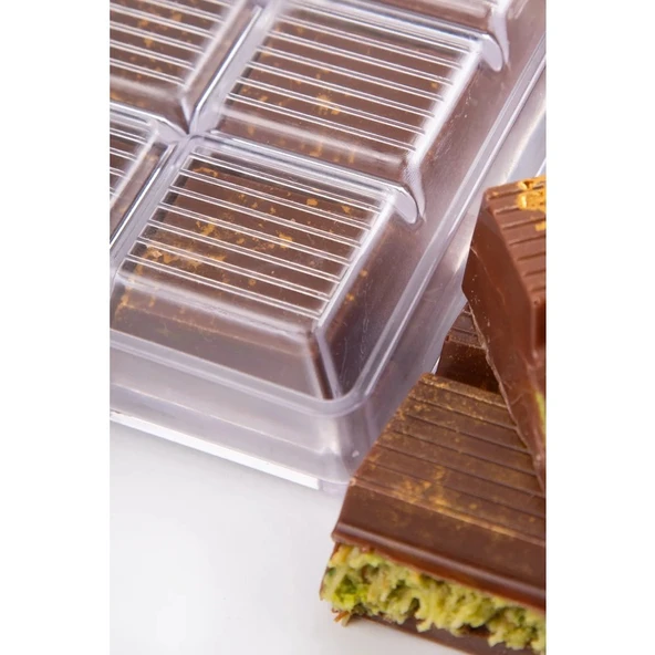 Milano Home Dubai Çikolata Kalıbı Dubai Çikolatası Kalıbı Polikarbon Sert Plastik Dubai Çikolatası Kalıbı - Resim 4