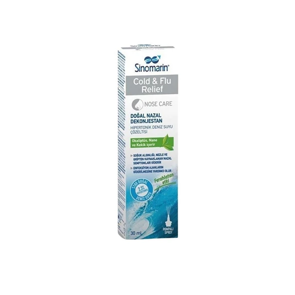 Cold & Flu Relief Hipertonik Deniz Suyu Çözeltisi Pompalı Sprey 30ml ürün görseli