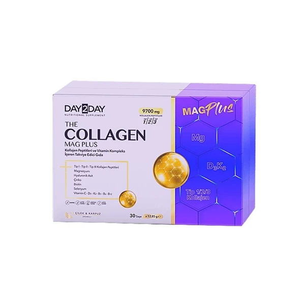 The Collagen Mag Plus Çilek Ve Karpuz Aromalı Takviye Edici Gıda 9700mg 30 Şase ürün görseli