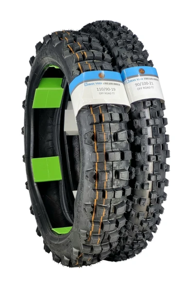 IRAN YASA TIRE&RUBBER 110/90-19 VE 90/100-21 ENDURO LASTİK TAKIMI ürün görseli 1