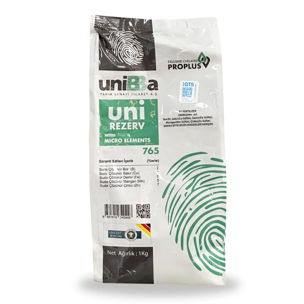 Unibba UniRezerv 765 Mikro Element Bitki Besin Gübresi 1kg ürün görseli
