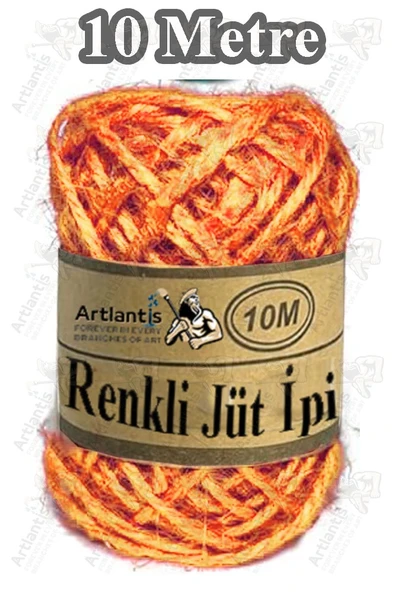 Renkli Jüt İpi 10 Metre 1 Paket Hasır İp Mumlu Kırnap İplik Kendir İp Doğal Renkli İp Hediye Süsleme - Resim 10