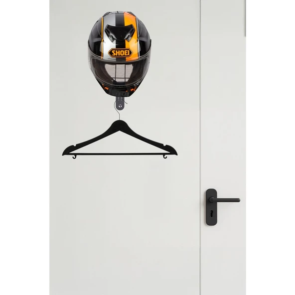 Baykush - Kask Askılığı- Motosiklet / Bisiklet / Scooter Uyumlu | Sağlam Metal Yapı -Kompakt Tasarım -Geniş Uyumluluk - Resim 2