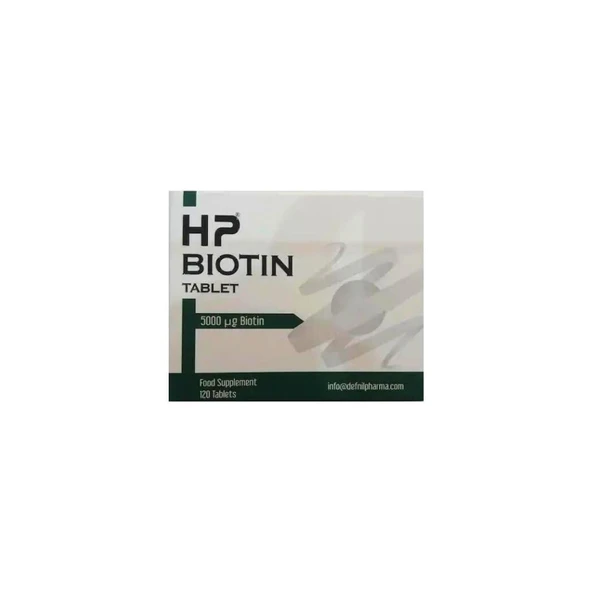 HP Biotin 5000mcg Takviye Edici Gıda 120 Tablet ürün görseli