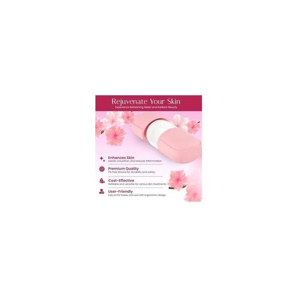 Milano Home Contour İce Cube Yüz Masaj Buzu Gua Sha Ice Roller Soğuk Terapi Doğal Bakım ve Cilt Bakım Aleti - Resim 2