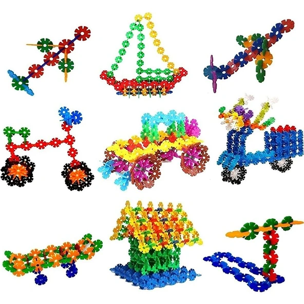 Think Master Masterflakes Eğitici Kilitli Diskler Stem Eğitimi Uyumlu 5 Renk 300 Parça Yapı Oyuncak Seti - Resim 7