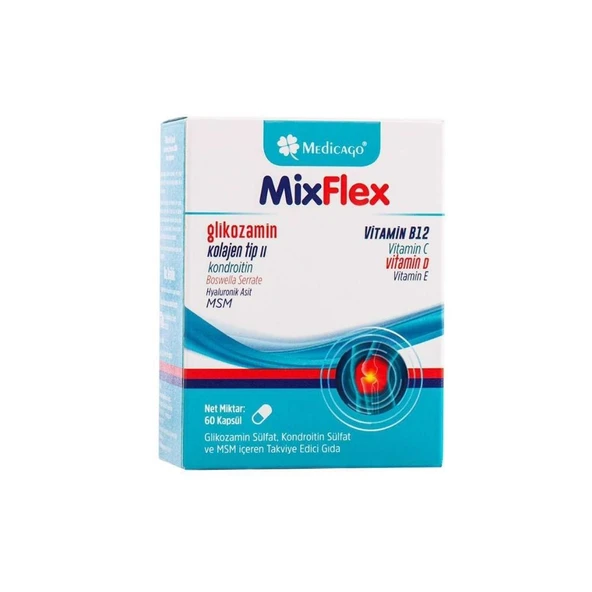 Mixflex Multivitamin, Tip 2 Kolajen Ve Multimineral İçeren Gıda Takviyesi 60 Kapsül ürün görseli