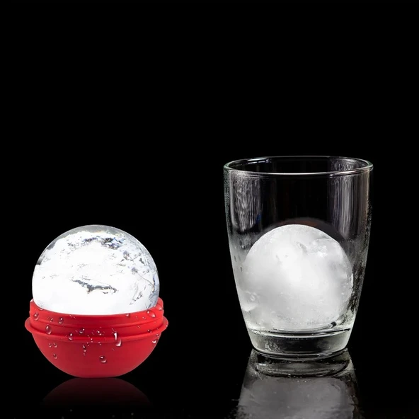 Milano Home Büyük Buz Kalıbı, Yuvarlak Buz Kalıbı, Buz Küpü Kalıbı, Silikon Buz Kalıbı, Küre Buz Kalıbı, Bomba Buzluk - Resim 3