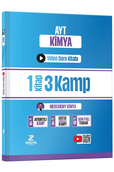Zeduva Yayınları Meschemy Kimya AYT Kimya 1 Kitap 3 Kamp Video Ders Kitabı ürün görseli