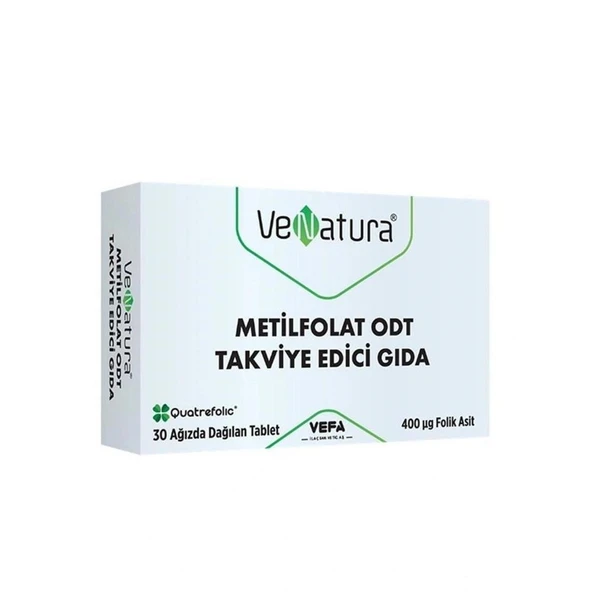 Metilfolat ODT Takviye Edici Gıda 30 Ağızda Dağılan Tablet ürün görseli