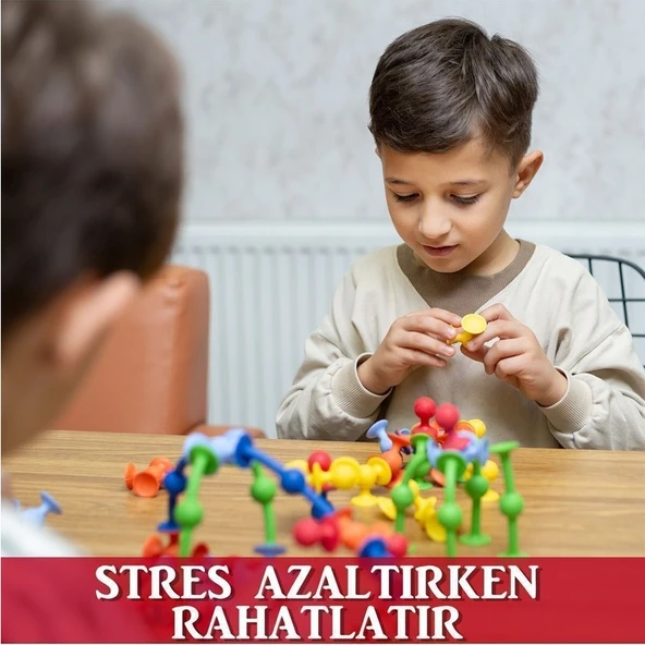 Think Master Luxury Vakum Molekül 25 Parça Yapı Taşları Fidget Duyusal Eğitici Oyuncak 1 Adet - Resim 3