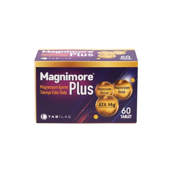 Magnimore Plus Magnezyum İçeren Takviye Edici Gıda 60 Tablet ürün görseli