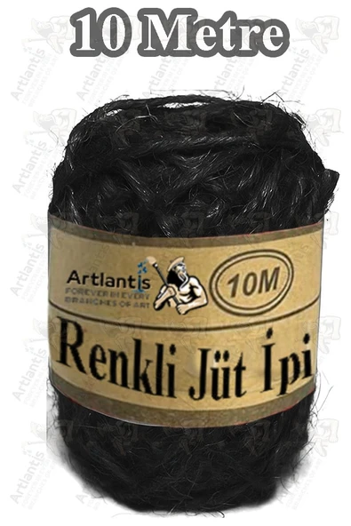 Renkli Jüt İpi 10 Metre 1 Paket Hasır İp Mumlu Kırnap İplik Kendir İp Doğal Renkli İp Hediye Süsleme - Resim 9