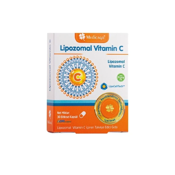 Lipozomal Vitamin C İçeren Takviye Edici Gıda 30 Bitkisel Kapsül ürün görseli