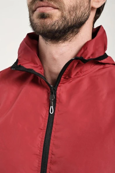 Exuma 1311002 Erkek Kırmızı Yağmurluk - Resim 4