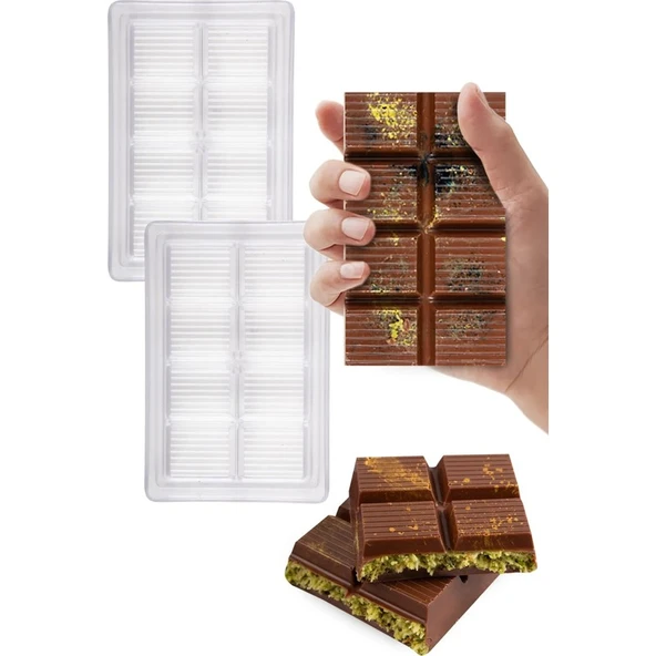 Milano Home Dubai Çikolata Kalıbı Dubai Çikolatası Kalıbı Polikarbon Sert Plastik Dubai Çikolatası Kalıbı ürün görseli
