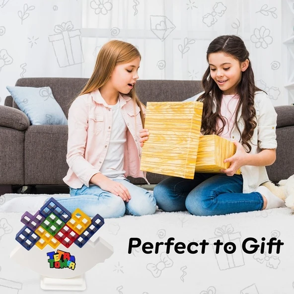 Think Master Luxury Tetra Kule Denge Oyuncağı Eğitici Kutu Oyuncak Tetris Kule Tetra Tower 1 Adet - Resim 5