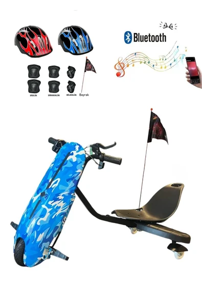 Citymate Drift Car Elektrikli Kaykay Bluetooth Dirift Kar Hoverboard Scooter + Koruma Ekipmanı D03 ürün görseli