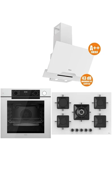 Ferre STEAM PLUS 75 SERİSİ 3LÜ CAM ANKASTRE SET (QEP64CB-SS036-D064SA) ürün görseli