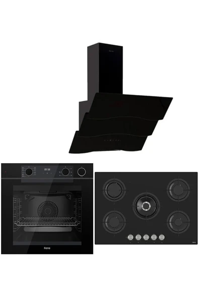 Ferre STEAM PLUS 75 SERİSİ 3LÜ CAM ANKASTRE SET (QEP64CS-RS035-D023) ürün görseli