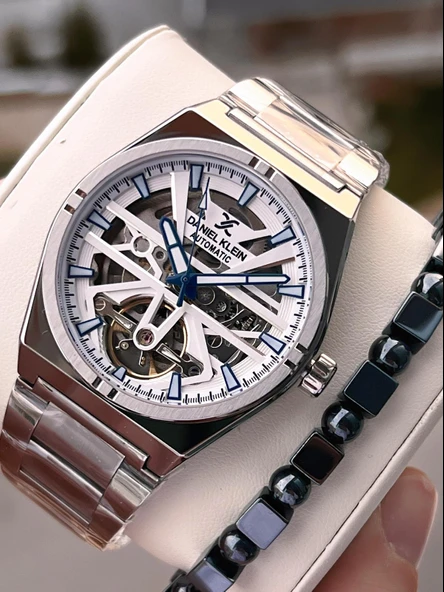 Daniel Klein Otomatik Mehtap Ve Güneş Kadranlı Bileklik Hediyeli 3 Atm Erkek Kol Saat FDK.14268.K1 ürün görseli