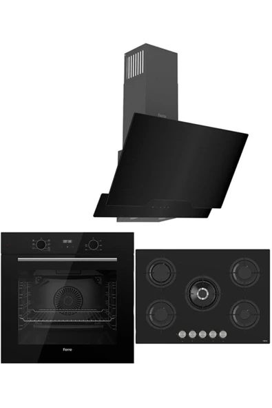 Ferre ICON PLUS 75 SERİSİ 3LÜ CAM ANKASTRE SET (QBL63CS-RS035-D063) ürün görseli