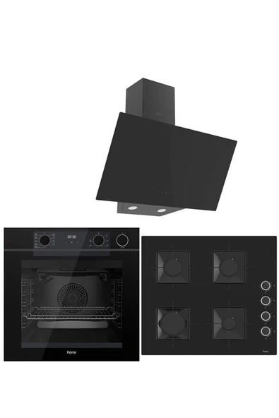 Ferre STEAM PLUS SERİSİ 3LÜ CAM ANKASTRE SET (QEP64CS-SS205-D077) ürün görseli