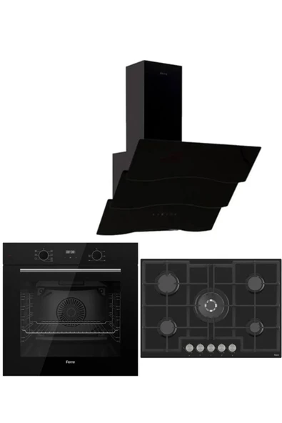 Ferre ICON PLUS 75 SERİSİ 3LÜ CAM ANKASTRE SET (QBL63CS-ED035-D023) ürün görseli