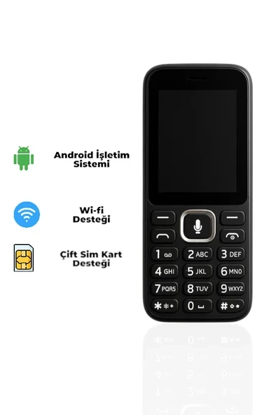 LG Tuşlu Telefon,Siyah,WhatsApp, Facebook, Wi-Fi, Bluetooth, Kamera, Çift SIM, FM Radyo - Resim 2