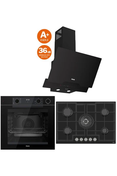 Ferre STEAM PLUS 75 SERİSİ 3LÜ CAM ANKASTRE SET (QEP64CS-ED035-D063SA) ürün görseli