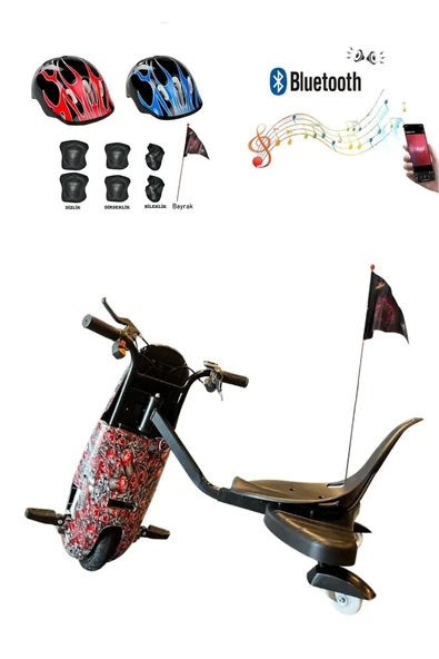 Citymate Drift Car Elektrikli Kaykay Bluetooth Dirift Kar Hoverboard Scooter + Koruma Ekipmanı D15 - Resim 3