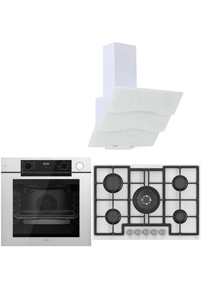 Ferre STEAM PLUS 75 SERİSİ 3LÜ CAM ANKASTRE SET (QEP64CB-ED036-BSPR600) ürün görseli