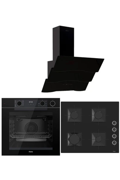 Ferre STEAM PLUS SERİSİ 3LÜ CAM ANKASTRE SET (QEP64CS-SS205-D023) ürün görseli