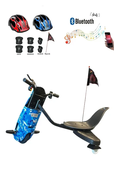 Citymate Drift Car Elektrikli Kaykay Bluetooth Dirift Kar Hoverboard Scooter + Koruma Ekipmanı D03 - Resim 3