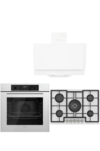 Ferre ICON PLUS 75 SERİSİ 3LÜ CAM ANKASTRE SET (QBL63CB-ED036-D017) ürün görseli