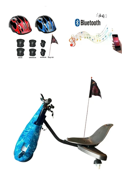 Citymate Drift Car Elektrikli Kaykay Bluetooth Dirift Kar Hoverboard Scooter + Koruma Ekipmanı D29 - Resim 2